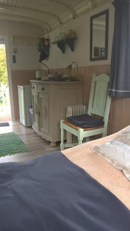Pipowagen Elsebein Groningen Westerwolde Unieke Ligging Met Eigen Tuin En Vrij Uitzicht Over Veld Naar Natuurgebied Onstwedde Exteriér fotografie