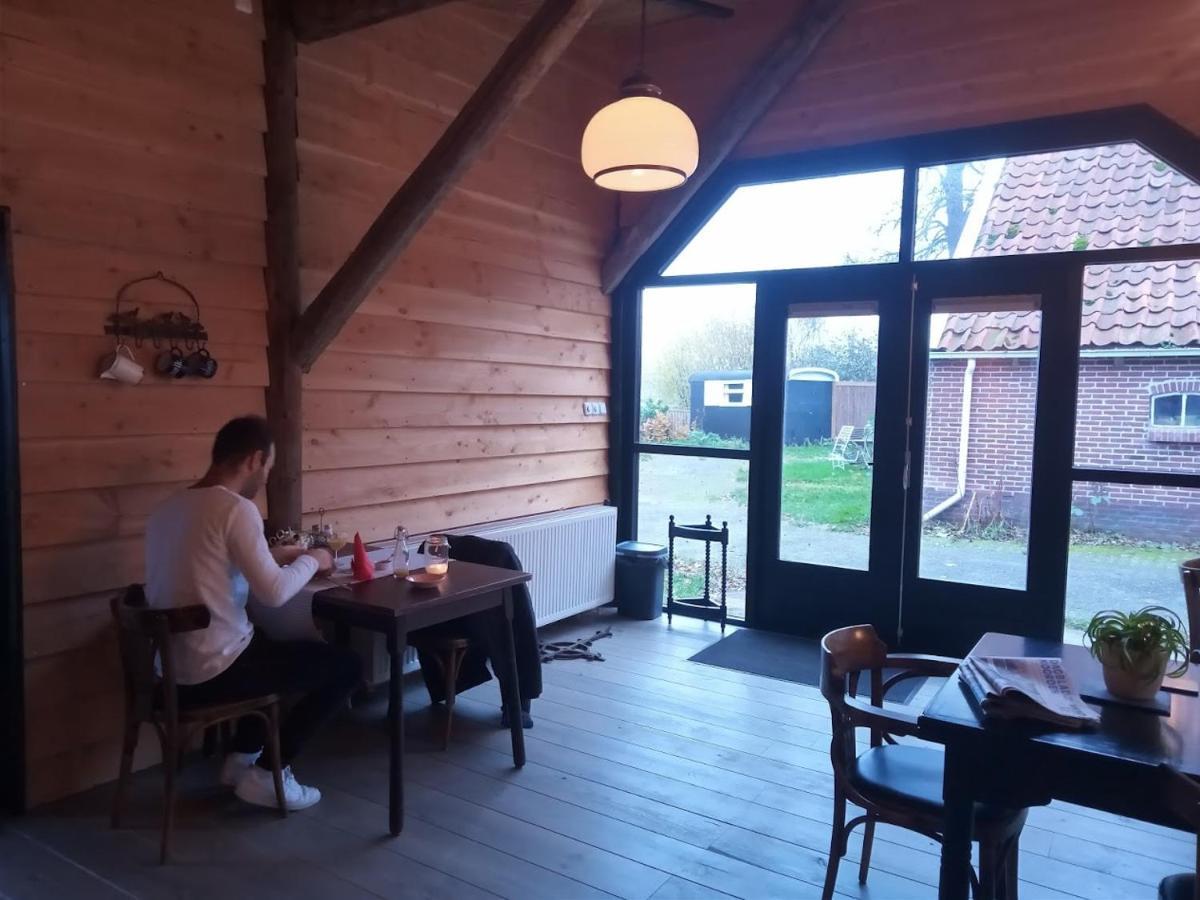 Pipowagen Elsebein Groningen Westerwolde Unieke Ligging Met Eigen Tuin En Vrij Uitzicht Over Veld Naar Natuurgebied Onstwedde Exteriér fotografie